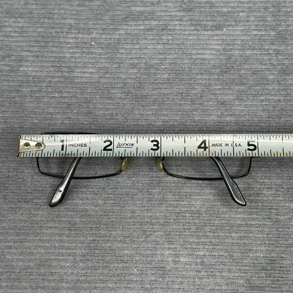 Vogue VO 3493 352 Black Metal Rectangular Y2K Eyeglasses Frames 52-18-135 Vtg